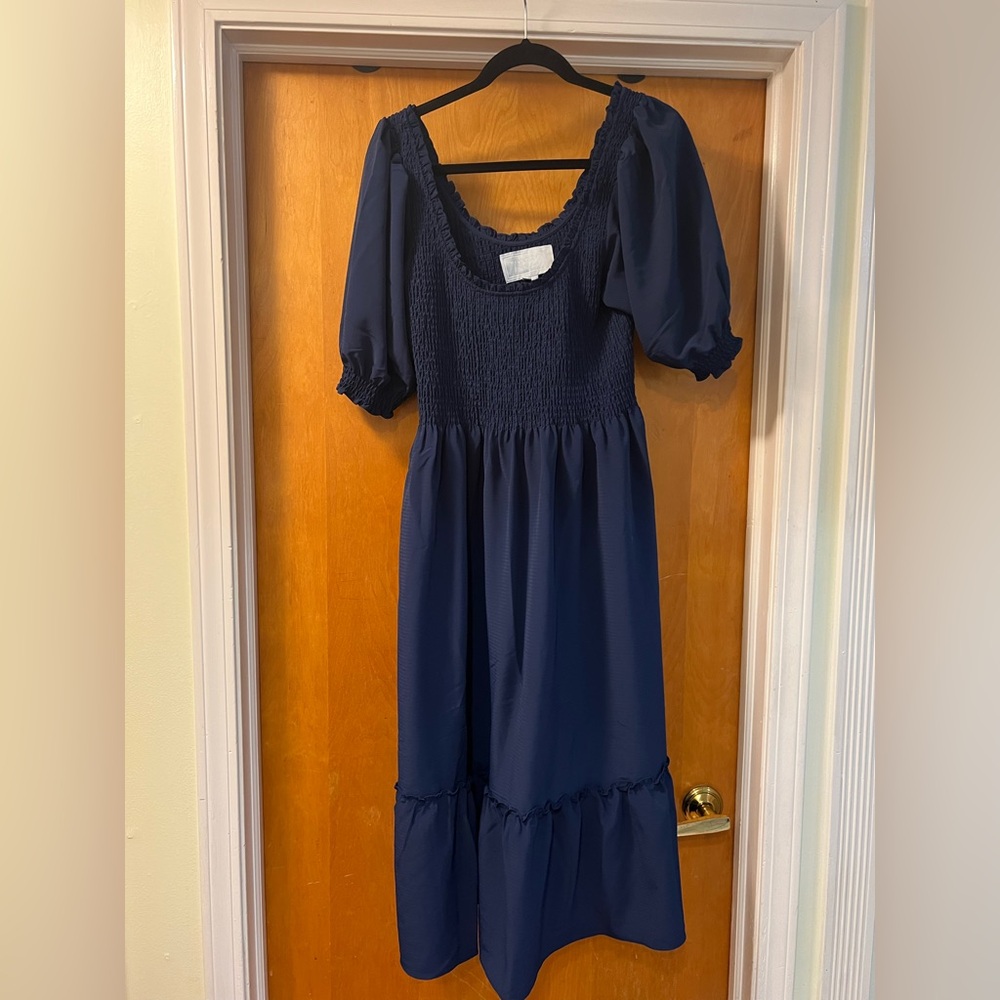 Hill House Home Louise Nap Dress in Navy Crepe